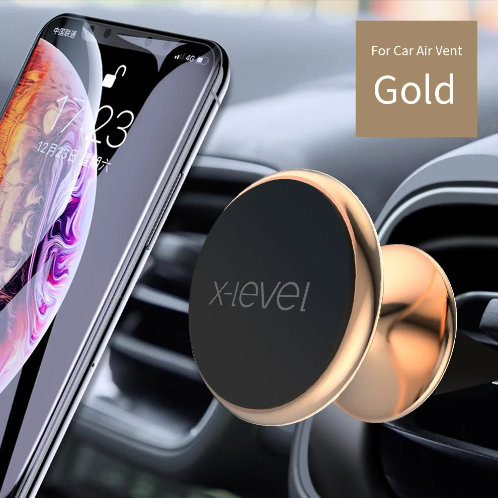 

X-Level Magnetic Car Phone Holder For iPhone Samsung Huawei 360 Universal Car Mount Stand GPS Air Vent For Mobile Phone Holders