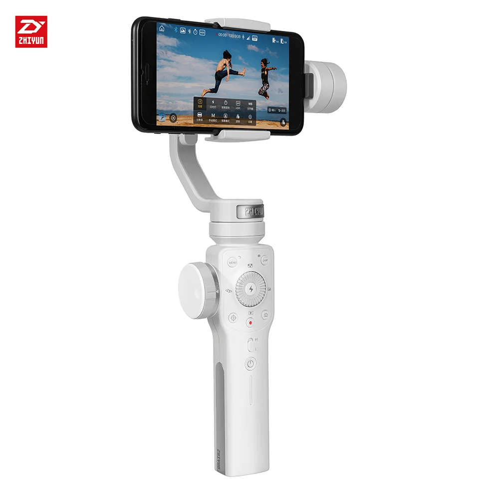 Zhiyun Smooth 4 3-осевой Ручной Стабилизатор на шарнирном замке для смартфона для iPhone X 8 SE Plus для samsung Galaxy S9 S8 портативный монопод с шарнирным замком