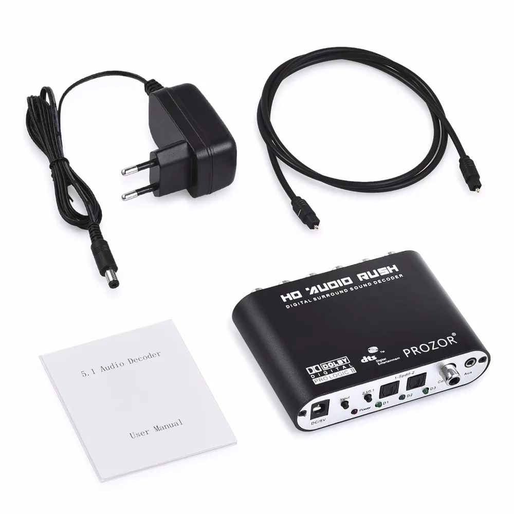 Digital Dolby DTS AC3 Optical To Analog 5.1 Stereo Surround Audio