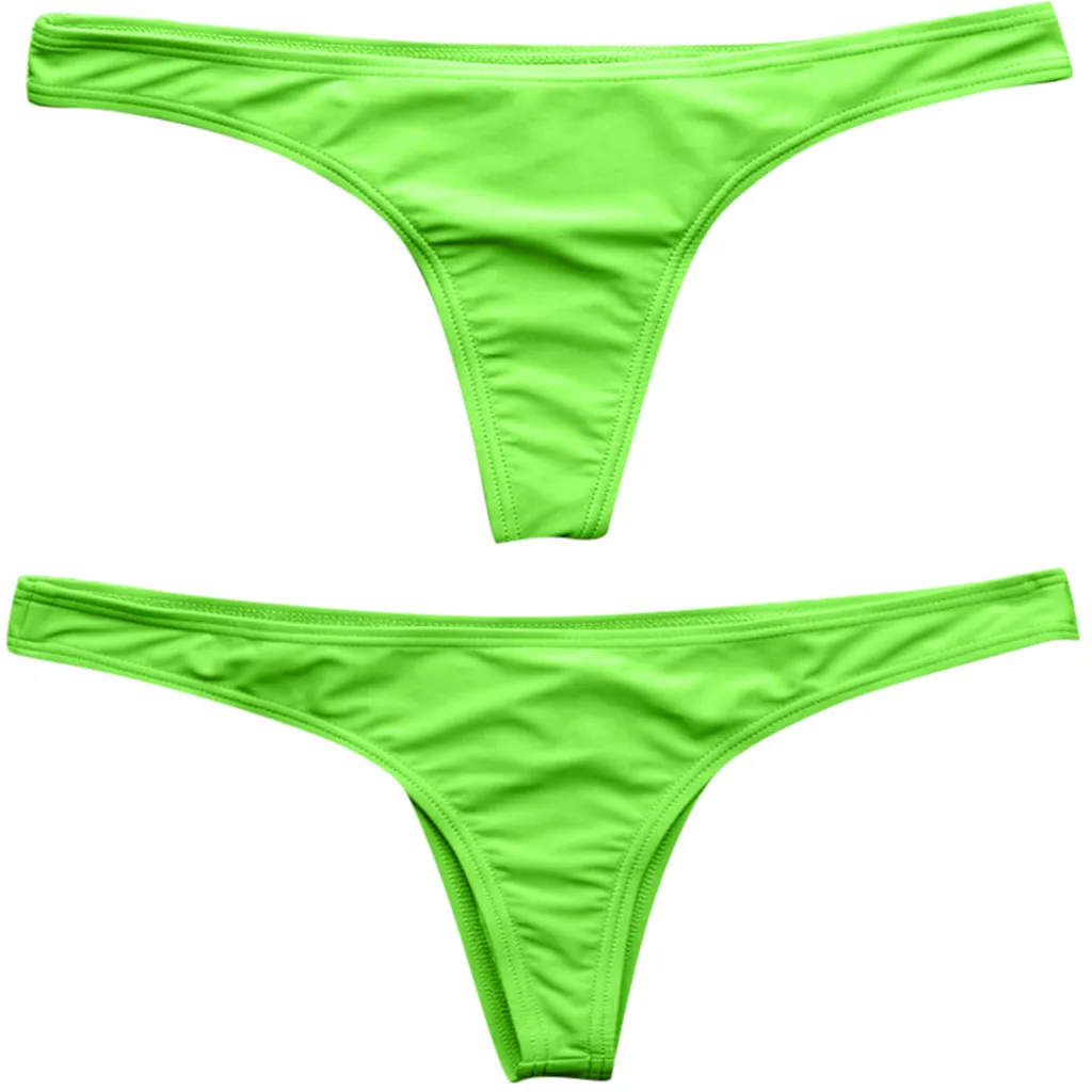 

New Hot Fashion Sexy Women Push-Up Padded Swimming Trunks Outdoor Swimming Sports Swimwear Mid Waist Solid Bikini Bottom N20
