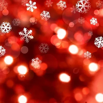 

Snowflakes lights red glitter sparkly winter Bokeh backdrops Vinyl cloth High quality Computer print christmas Background
