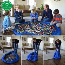 LKQBBSZ Portable Kids Children Infant Baby Play Mat Large Storage Bags Toys Organizer Blanket Rug Boxes