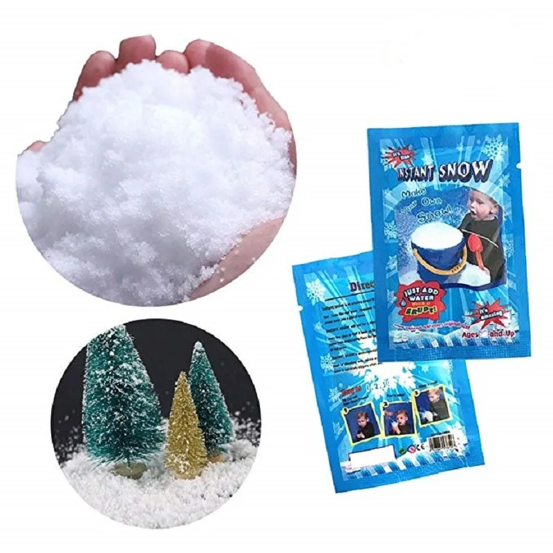 10pcs Christmas White Snow Powder Fake Snow Artificial Magic Snow