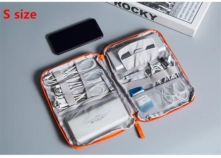 Обложки на загранпаспорт сумка кошелек Портативный USB данных зарядный кабель сумка для хранения сумка органайзер большой емкости