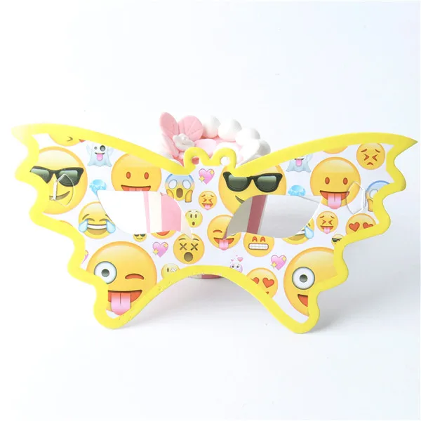 emoji 10 шт./лот с рисунком Мстителей бумажная маска для дня рождения partyparty одежды день рождения, детский душ украшение в стиле Мстителей - Цвет: emoji
