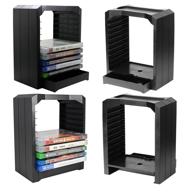 Cheap Multifunctional Universal Games & Blu Ray Discs Storage Tower Holder ,10 Game Disks Organizer for Xbox One/PS4 