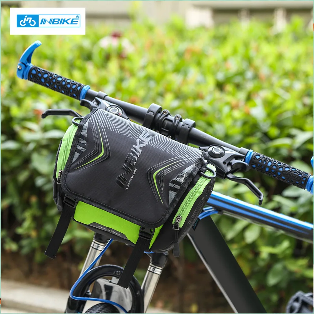 INBIKE للماء الدراجة دراجة أمامية حقيبة المقود متعددة الأغراض جيب حقيبة ظهر بسعة كبيرة أنبوب الدراجات حقيبة مع غطاء للمطر