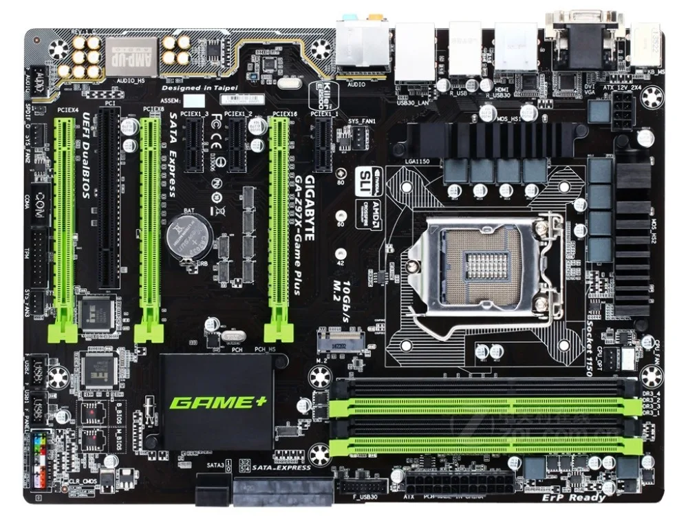 

Gigabyte GA-Z97X-Game Plus Desktop Motherboard Z97X-Game Plus Z97 LGA 1150 i7 i5 i3 DDR3 32G SATA3 USB3.0 VGA DVI HDMI M.2 ATX