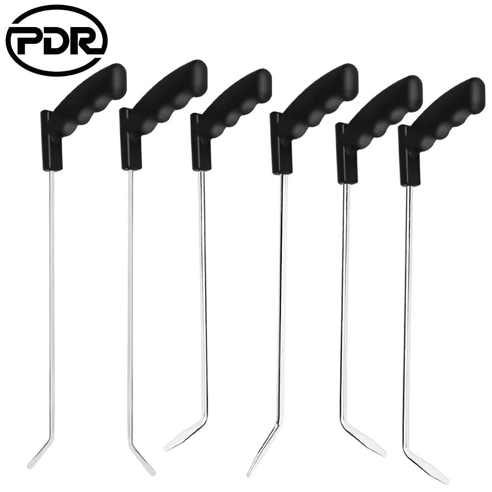 6pcs PDR Crowbars Hook Tool Dent Removal Rod Pry Bar Set  Multifunction Tools Car Repair