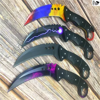 CS GO 420C steel karambit cs go tactical knife ABS handle counter strike machete knife survival hunting knife with Belt clip yalku knife handmade hunting karambit cs go never fade counter strike tactical knife claw karambit neck knife real combat