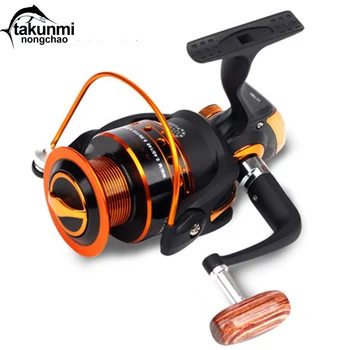 

Spinning Fishing Reel Metal Wood Handle Fishing Reels 2000-7000 Series Gapless Metal Head Spinning Wheel Fishing Accessorie ZG52