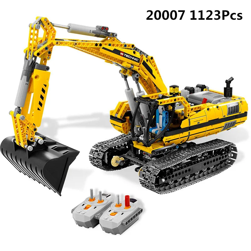 

New LEPIN 20007 Technic Series 1123pcs Excavator Model Building Blocks Bricks Compatible Toy Christmas Gift 8043 Educational Car