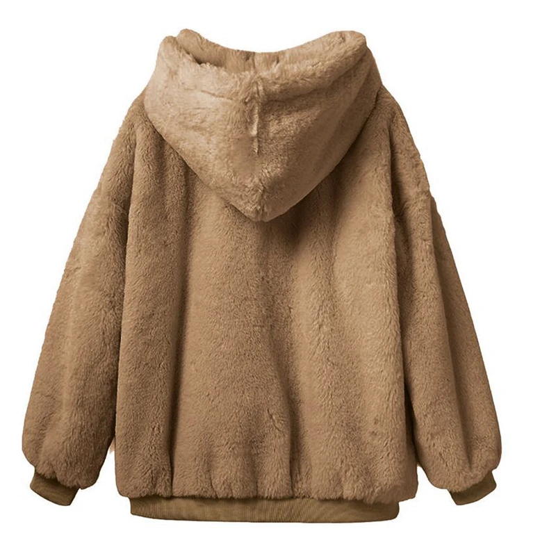 Cena 2019 kobiet bluzy bluzy zimowe ciepłe topy z kapturem luźne miękkie śliczny płaszcz Harajuku panie podstawowe Kawaii swetry bluzy