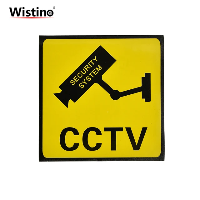 cctv warning signs sticker
