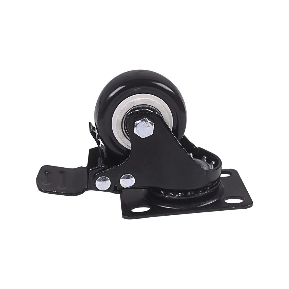 4Pcs 1.6in Heavy Duty rodas Giratórias Com Rodinhas com Segurança de Bloqueio Duplo e Rodas de Espuma de Poliuretano Sem Ruído, Rolamento de Carga £ 440-4