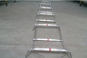 

10M Steel Wire Rope Ladder Aluminum Life-Saving Folding Ladder Durable Fire Rescue Ladder With Safety Hook