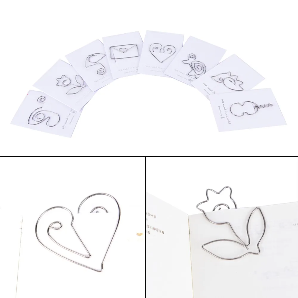 New Hot Selling Practical Office Students Metal Paper Binder Stationary Clips metal modelling cute paper clips