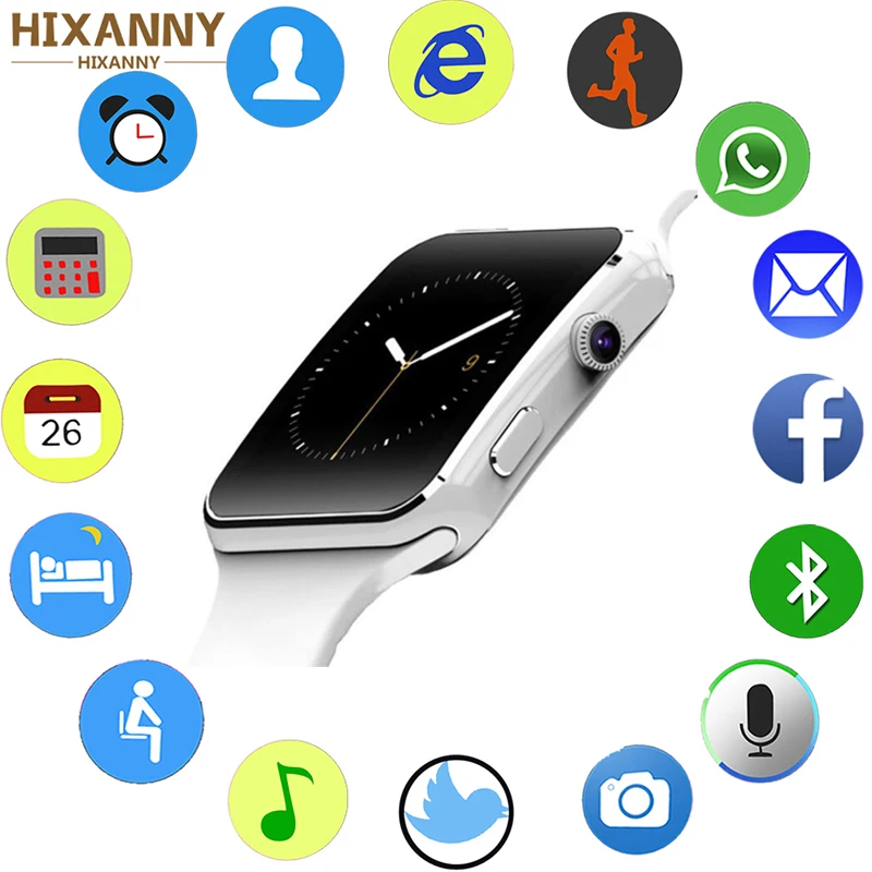 

2019 New Arrival Smart Watch with Camera Touch Screen Support SIM TF Card Bluetooth Smartwatch for iPhone Xiaomi Android Phone