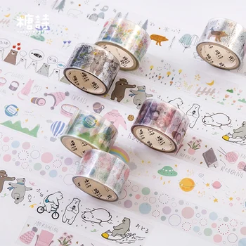 

2.5cm x 3m Transparent Cartoon bubble washi tape DIY decorative scrapbooking sticker planner masking adhesive tape label
