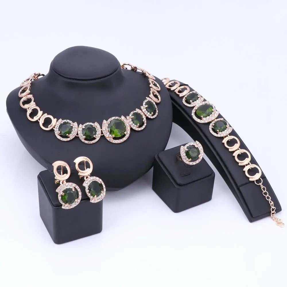 Комплект из колье серёг и браслета с кристаллами|jewelry sets for women|crystal jewelry setjewelry |