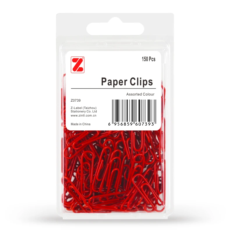 300 шт Z-LABEL красочные бумажные зажимы красный бумажный зажим конфеты-цветные скрепки для бумаги оптом