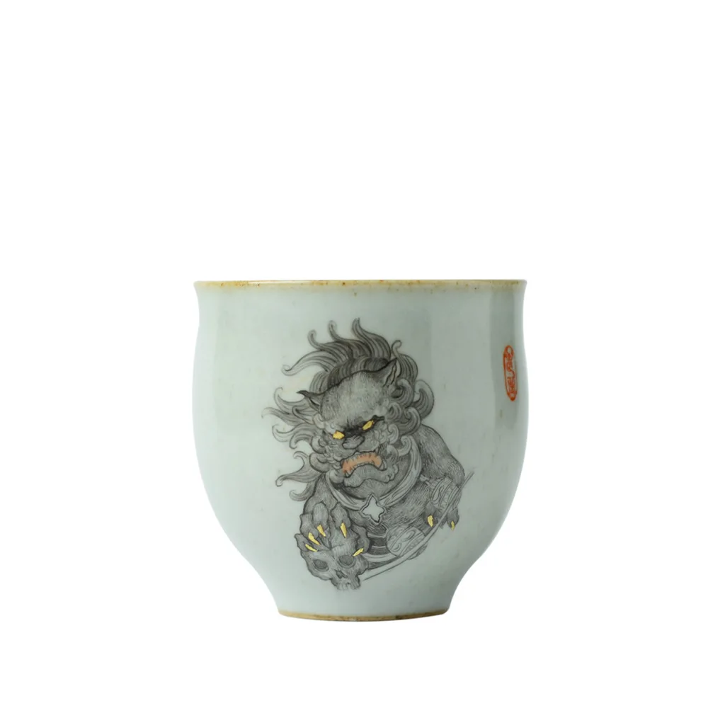 Jingdezhen ручная роспись настоящего золотого дома во избежание опасности Одиночная