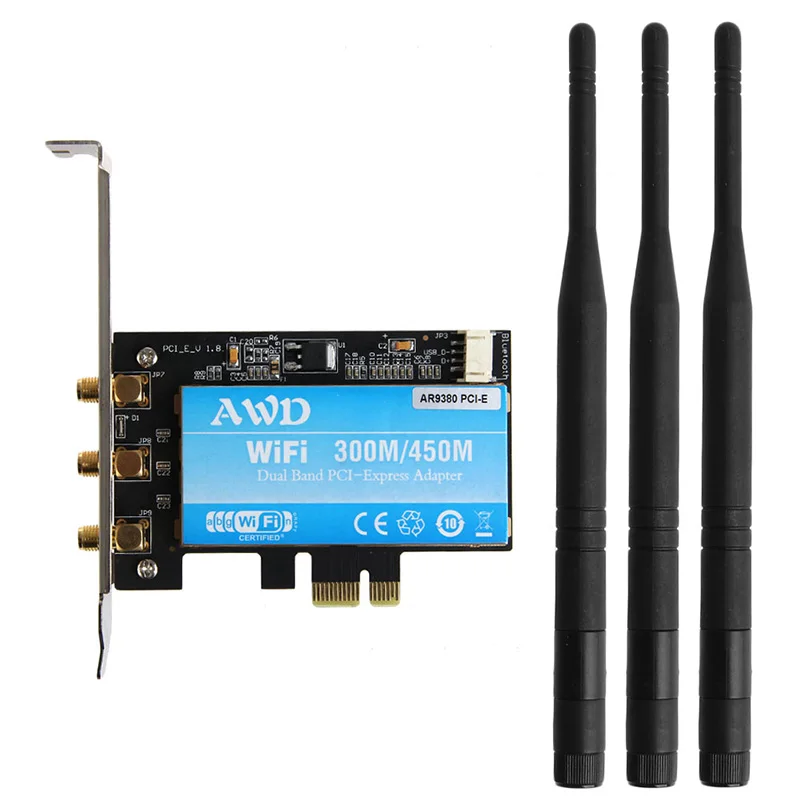 

Dual Band AR9380 Wireless WIFI Card Desktop PCI-E X1 450M For Pro AR5BXB112