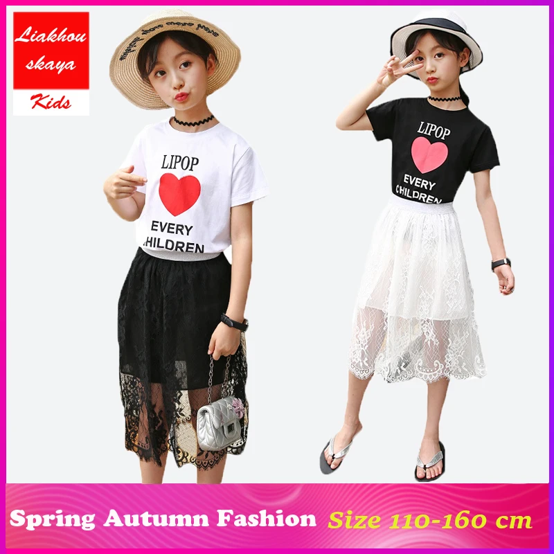 

Liakhouskaya 2019 Summer Girl Set Children's Clothing Printed Baby Girl Short Sleeve Shirt Top+shorts Tracksuits Child Clothes