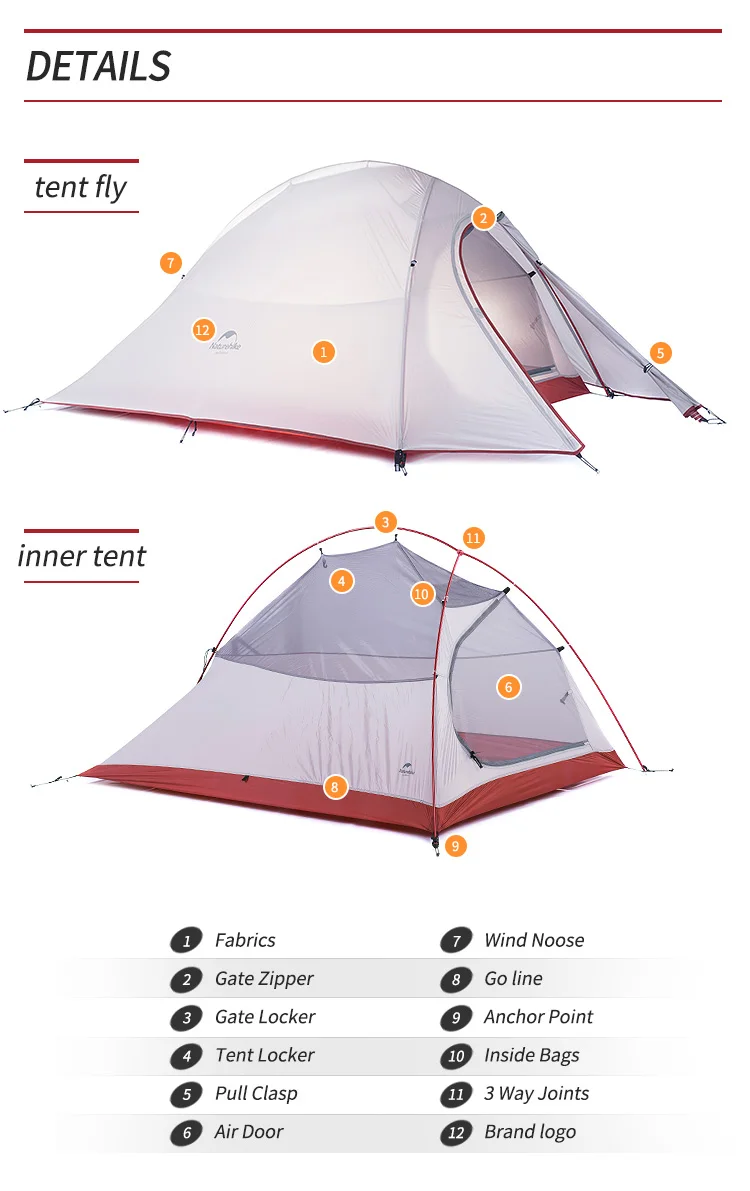 NatureHike с фабрики CloudUp 2 3 человек палатка двухслойная палатка для кемпинга уличная палатка DHL