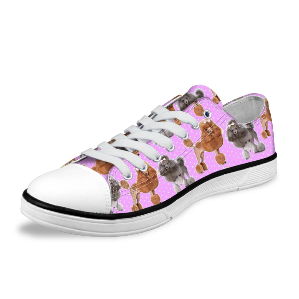 

NOISYDESIGNS Classic Low Top Casual Shoes Woman Autumn flat lady Vulcanize Shoes Cute Animal Dog Puzzle Canvas Shoes for Girl
