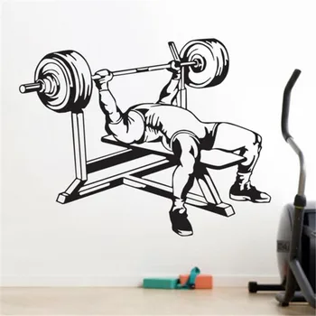 

Gym Sticker Fitness Decal Body-building Posters Vinyl Wall Decals Pegatina Quadro Parede Decor Mural Gym Sticker