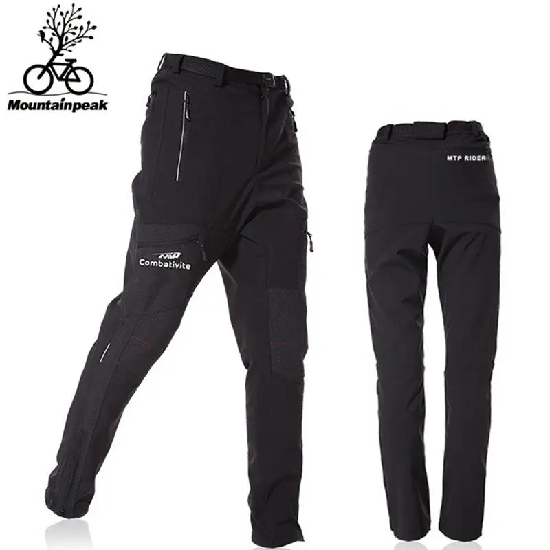 2018 montañismo hombres Camping senderismo pantalones al aire libre a prueba de viento grueso polar Softshell pantalones montañismo Trekking tamaño S-3XL