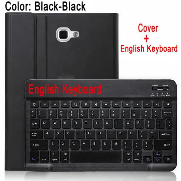 Английский, русским и испанским языком чехол для Samsung Galaxy Tab A A6 10,1 SM-T580 SM-T585 T580 T585 T580N T585N чехол Funda - Цвет: English Keyboard