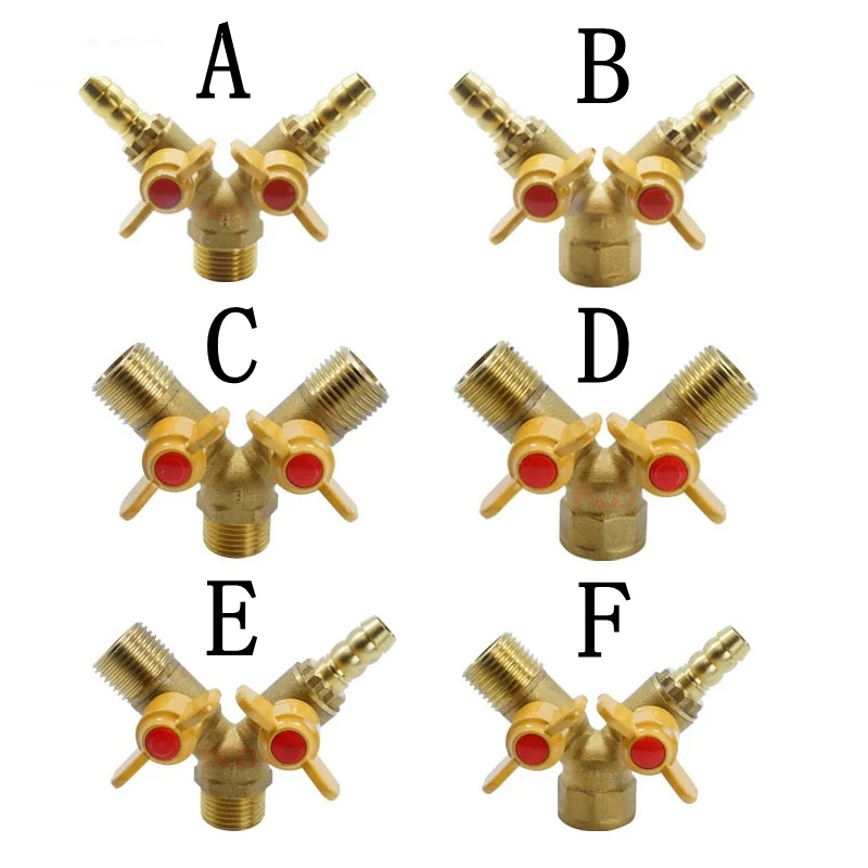 12 мм шлангов х 1/" BSP Мужская Женская резьба 3 Трехходовой латунный шаровой клапан фитинг Соединительный адаптер для топлива для газа воды и нефти