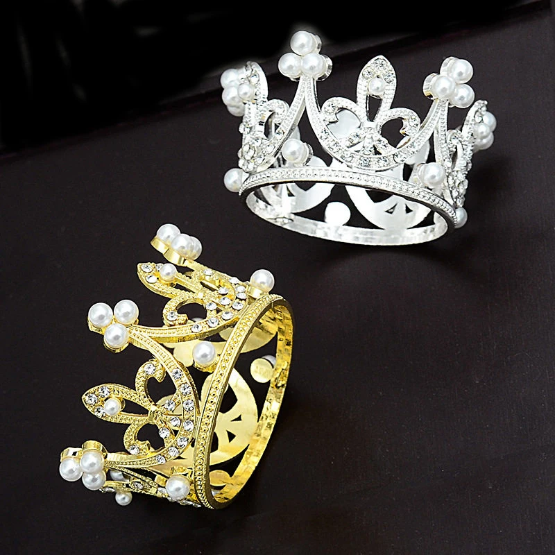 

Children's round cake crown gift little tiara crown headdress birthday tiaras and crowns for kids hair jewelry accessories