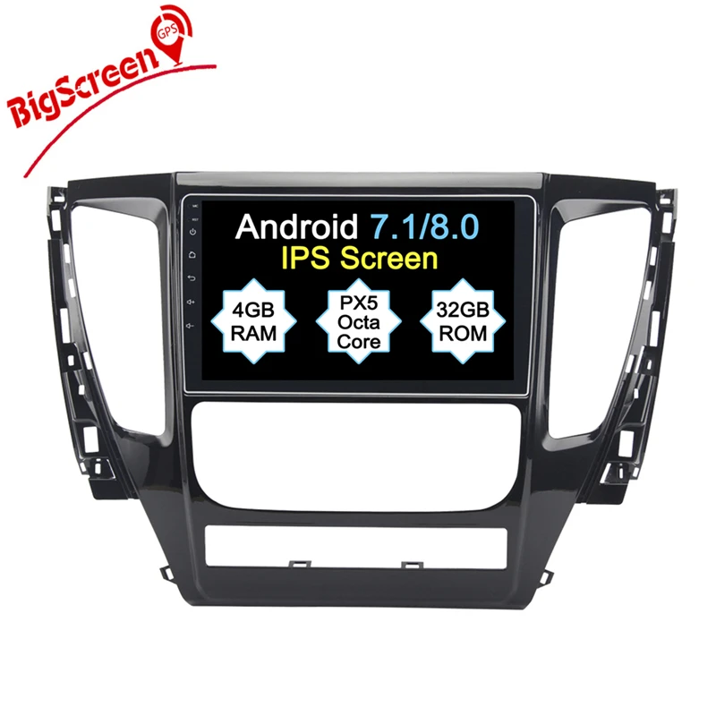 Perfect Newest Android 8.0 Eight Core Car DVD Player GPS Navigation For Misubishi Pajero 2016 2017 2018 Multimedia Satnav Headunit Radio 1