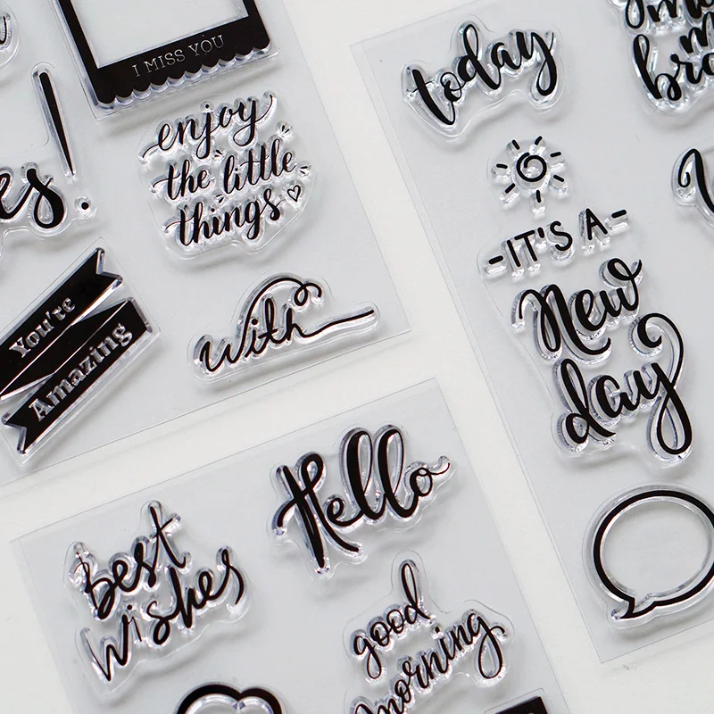 

Lovedoki Creative Transparent Stamp/Seal Lovedoki Dialog Seals Scrapbook Day Planner Album Diary Notebook DIY Tool Accessories