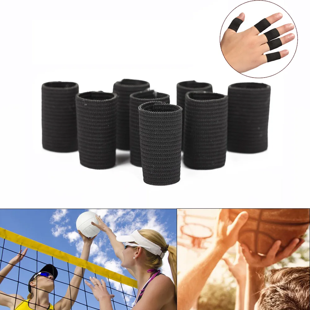

10pcs Sport Finger Splint Guard Bands Finger Protector Guard Support Basketball Sports Aid Band Finger Health Care