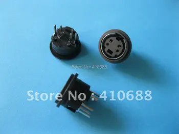 

200 Pcs Per Lot Mini 4 Pin Circular DIN Connector Snap and Lock Vertical Mini-DIN Hot Sale High Quality
