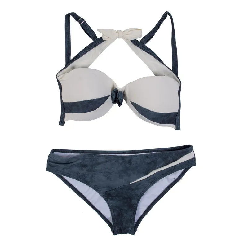 

2018 New Multi-color Summer Beach Swimsuit with Steel Tray and Chest Pad Gather Together to Push Up Sexy Women Bikini Set