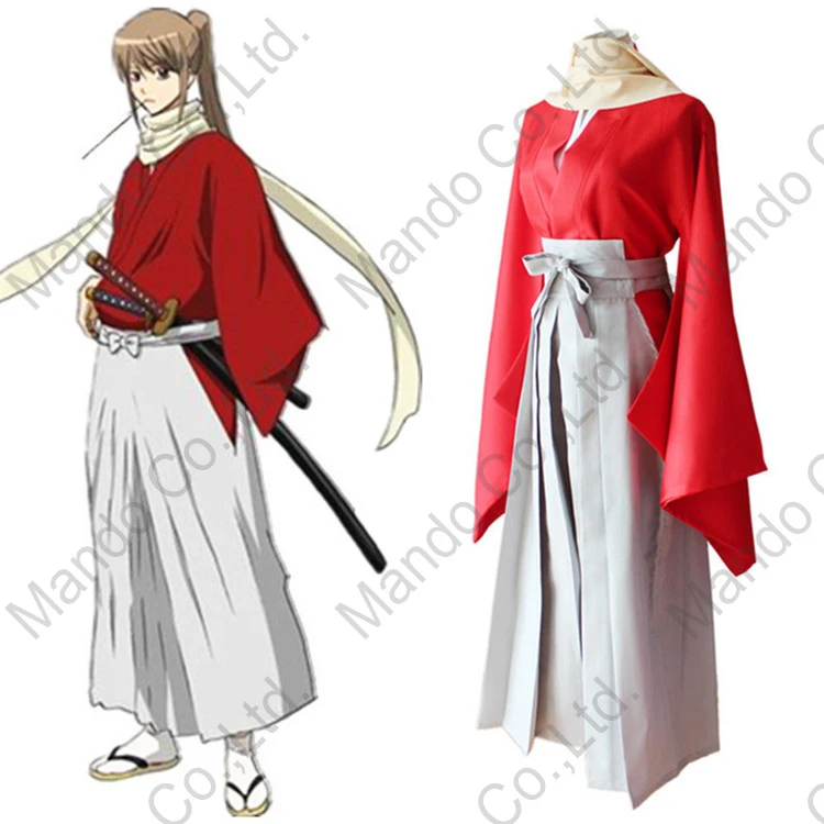 Costume De Cosplay De Dessin Anime Gintama Okita Sougo Pour Hommes Uniforme De Kimono De Kendo Japonais Tenue De Fete D Halloween Aliexpress