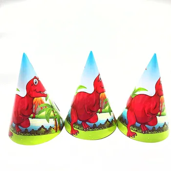 

6PCS/LOT DINOSAUR PAPER HATS DINOSAUR BIRTHDAY PARTY SUPPLIES DINOSAUR PARTY HATS DINOSAUR PARTY DECORATIONS