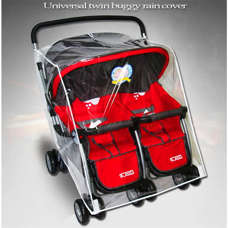 Универсальная сдвоенная прогулочная коляска дождевая ветровая крышка с двойным сиденьем вокруг защиты окружающей среды безвкусная качественная безопасная тележка Коув LMY068