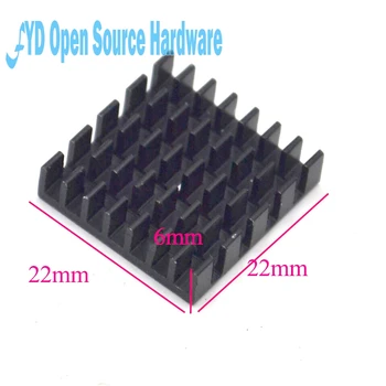 

Heat sink 22*22*6MM (black slot) high-quality radiator