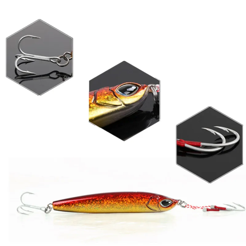 BaMMax Fishing lure 33g/43g 9.5cm Metal Sequins Lures jig Spoon Lure Spinner Bass hard Bait with Treble Hook fishing accessories