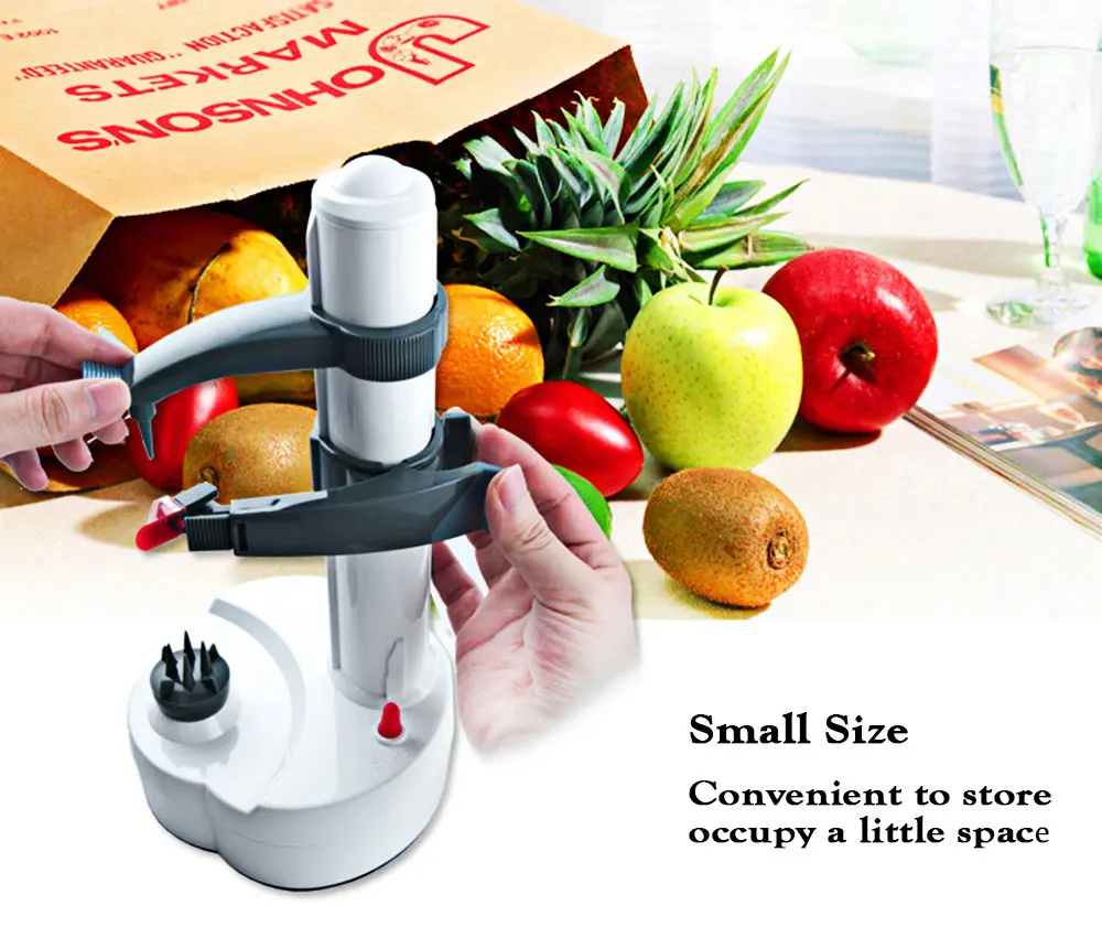 Автоматическая нержавеющая сталь электрическая Овощечистка с двумя запасными лезвиями многофункциональные фрукты овощи для яблок, картофеля пилинг машина