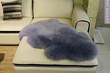 Blue Gray 60x90cm Real Sheepskin Rug Zealand Australian Wool Blue Gray 60x90cm Real Sheepskin Rug Zealand Australian Wool Area Rugs Floor Mat Genuine