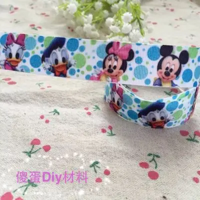 1 ''(25 мм) 5 ярдов мультфильм ребро лента мультфильм риббон, подарок декор для упаковки