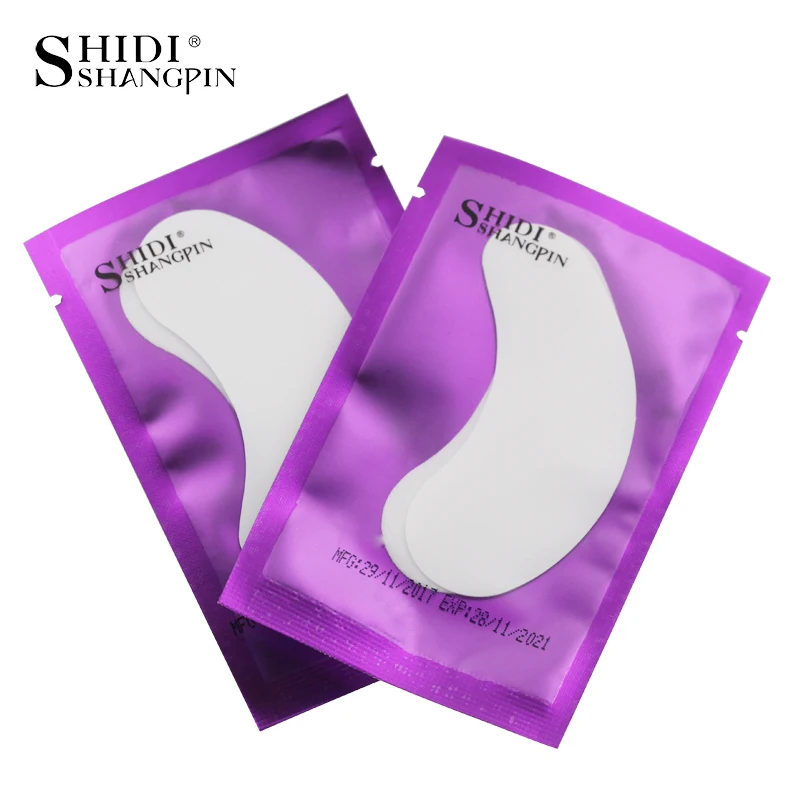 

SHIDISHANGPIN 50 Pairs Paper Eye Patches Eyelashes Patches Under Eye Pads Application Sticker Wraps Make Up Eyelash Extension