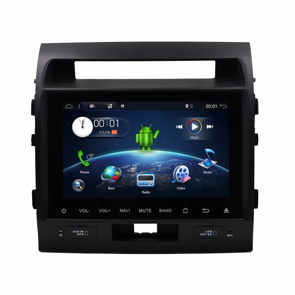 BOSION Andoird 7 1 dvd-плеер автомобиля для Toyota Land Cruiser LC200 4 Core 2 din 1024*600 gps навигации wi-Fi